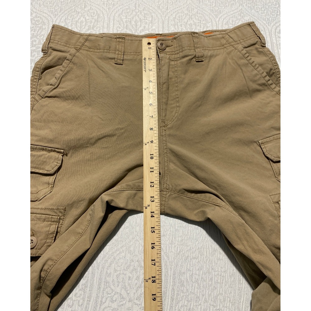 Urban Pipeline Max Flex Cargo Shorts Mens 35 Khaki Brown Cotton Stretch Utility - Picture 4 of 7